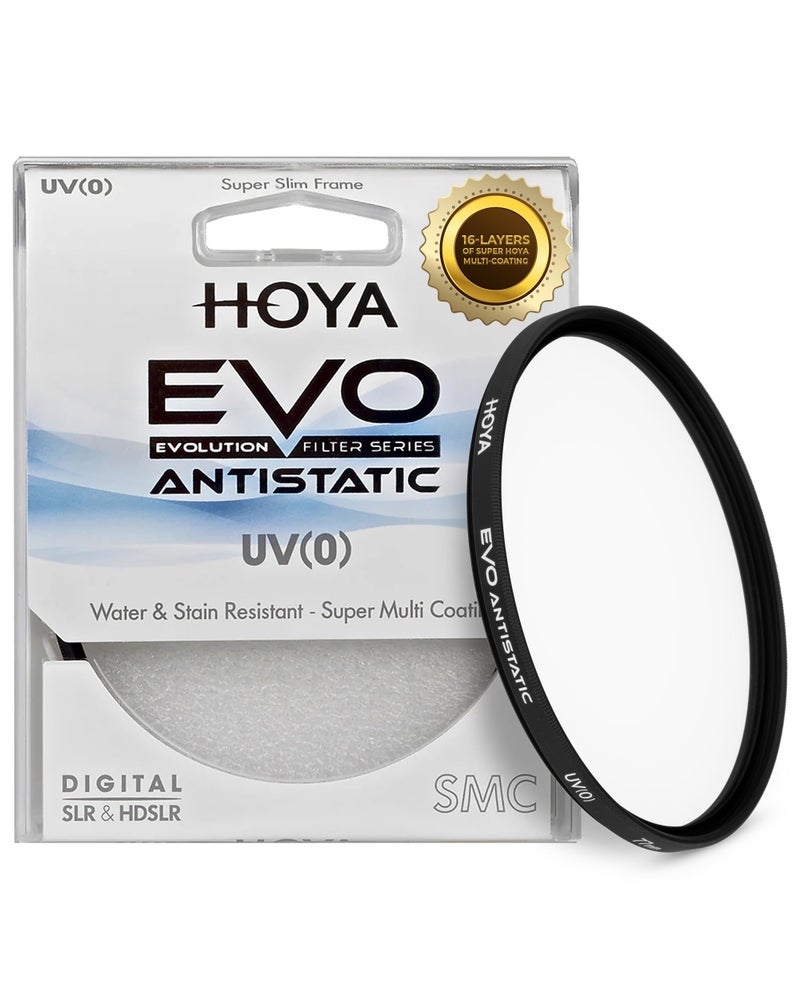 Hoya EVO Antistatic 77mm UV Filter â€” Camera Filters with 16-Layer SMC Coating, 3mm Thick, Optical Glass for Superior Resolution - Dust, Stain & Scratch-Resistant for Clear and Distortion-Free Images - Image 1